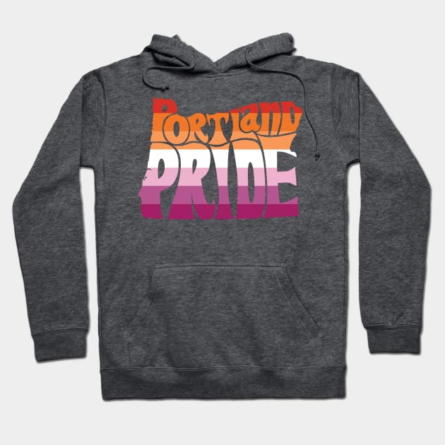 Portland Pride Festival - Lesbian - Oregon Silhouette - No BG Hoodie by LaLunaWinters